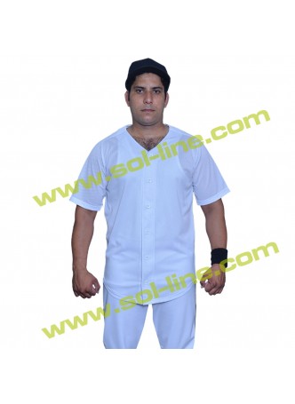 Pro Weight Mesh Six Button Down Plain Half Sleeve Jerseys